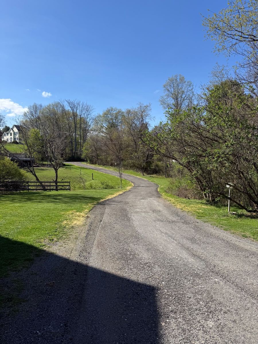 Fresh gravel driveway